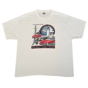 Ocean Park Washington 2007 Hot Rod Run Barons Beach Shirt 2XL White Car Show